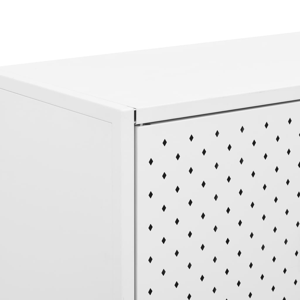 vidaXL Highboard White 80x35x135 cm Steel