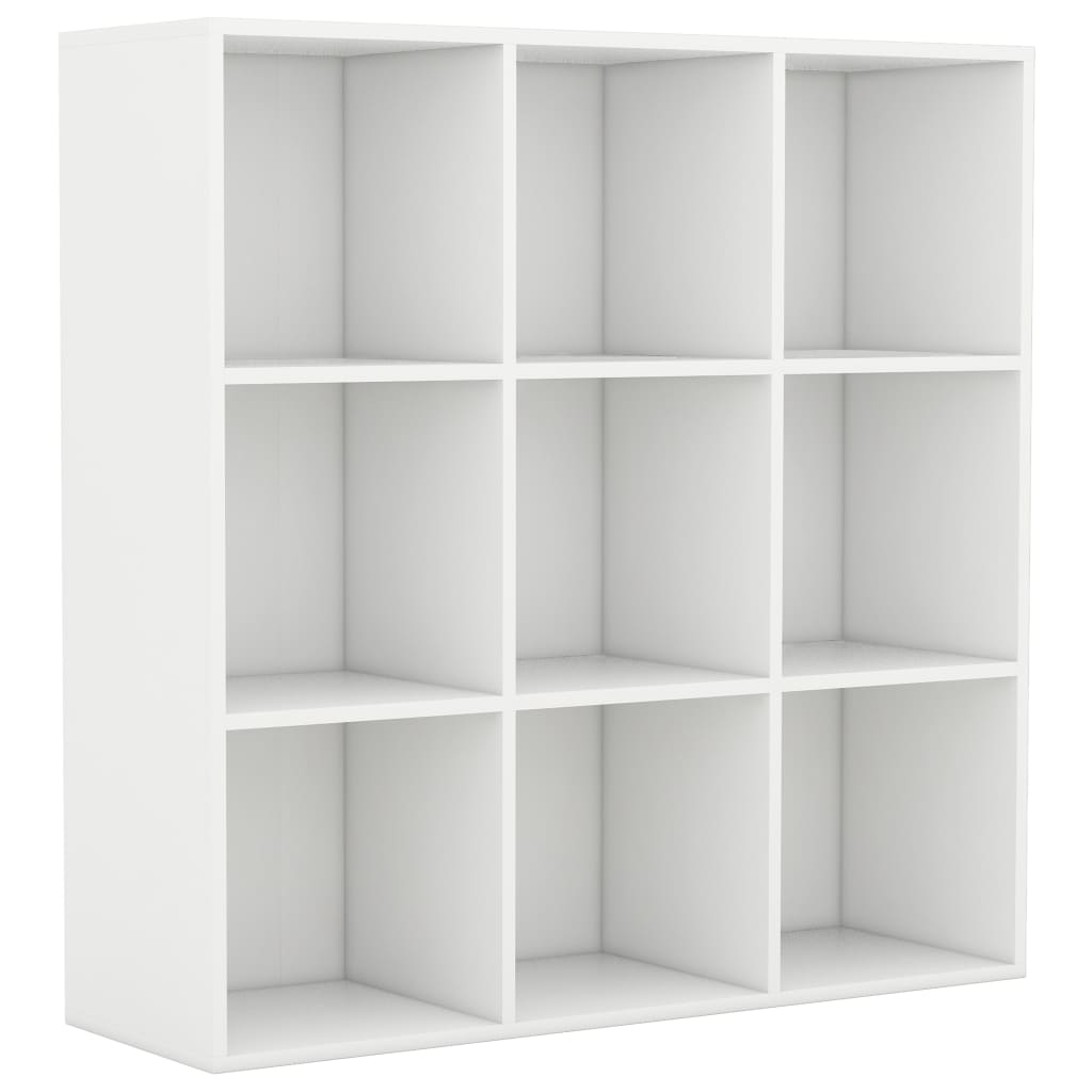 vidaXL Book Cabinet White 98x30x98 cm Engineered Wood