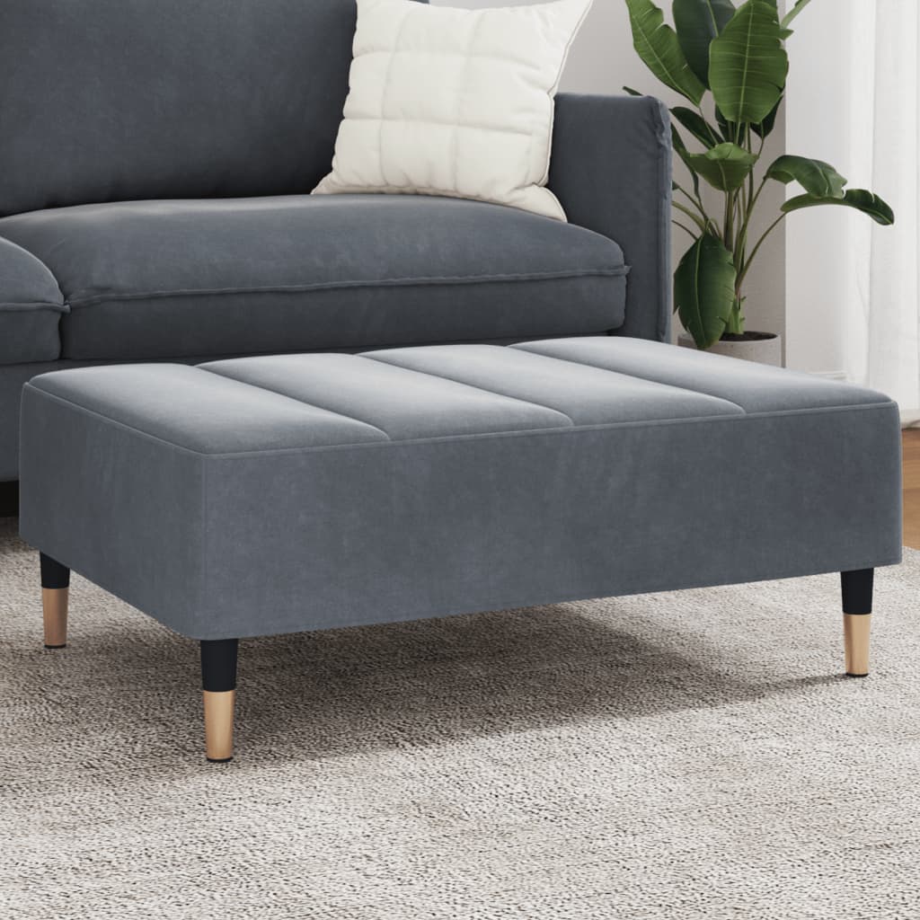 vidaXL Footstool Dark Grey 77x55x31 cm Velvet