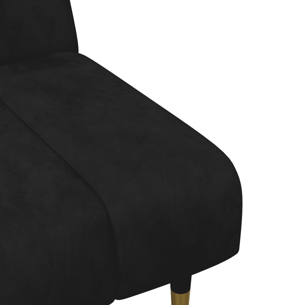 vidaXL 2 Piece Sofa Set Black Velvet