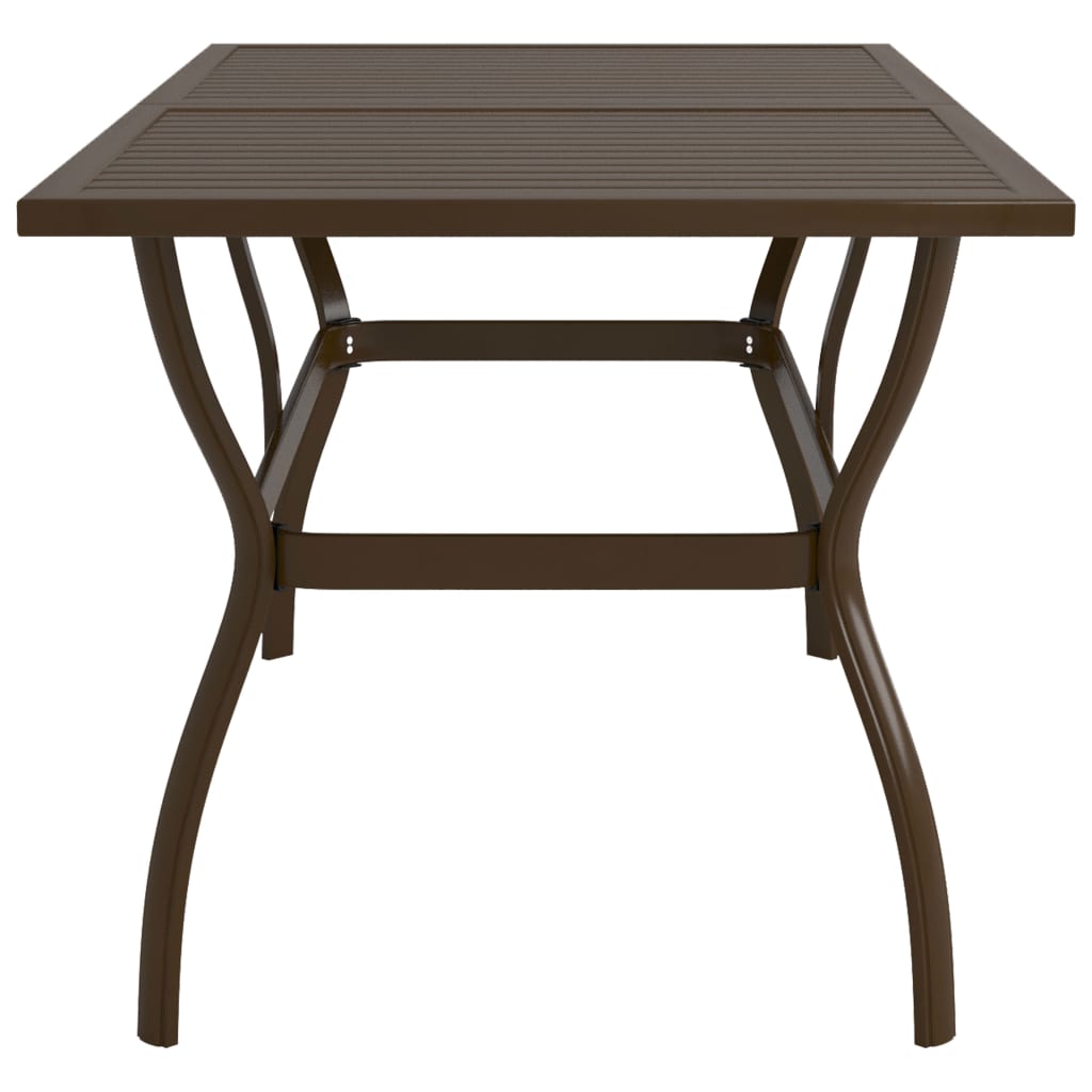 vidaXL Garden Table Brown 140x80x72 cm Steel