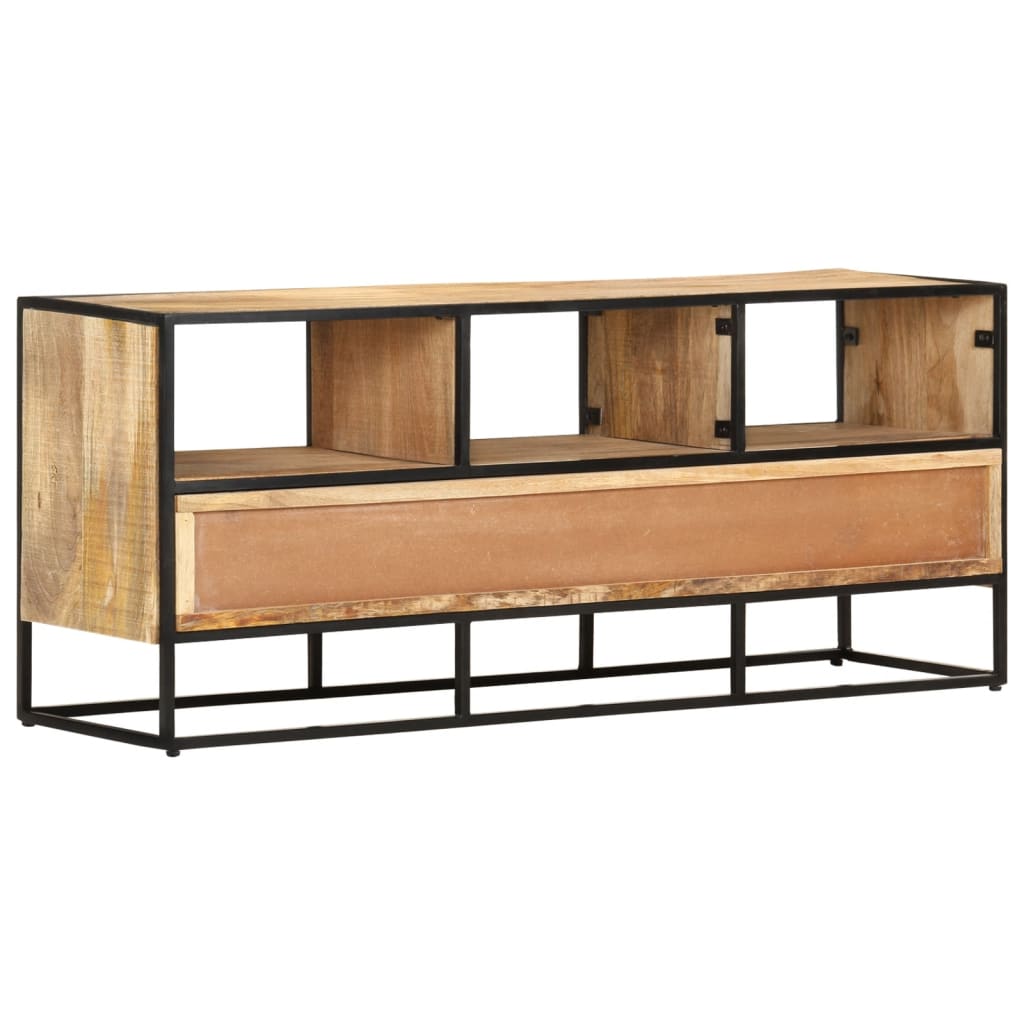 vidaXL TV Cabinet 110x30x45 cm Rough Mango Wood