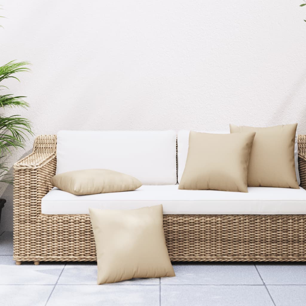 vidaXL Sofa Cushions 4 pcs Beige 60x60 cm Fabric vidaXL