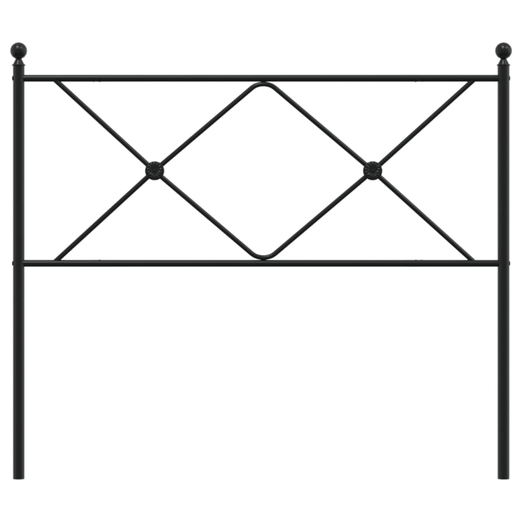 vidaXL Metal Headboard Black 100cm