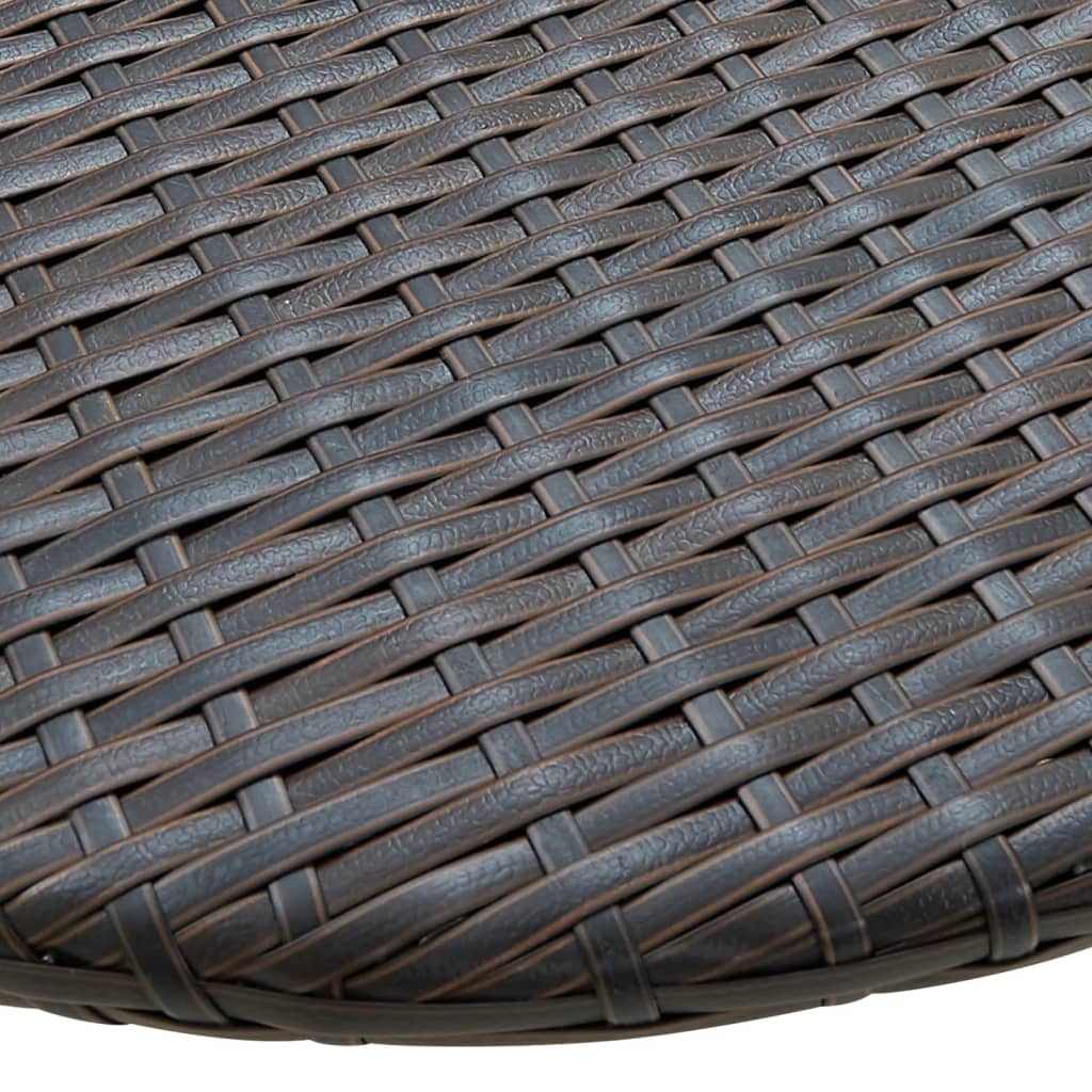 vidaXL Balcony Table Brown 60x60x40 cm Poly Rattan