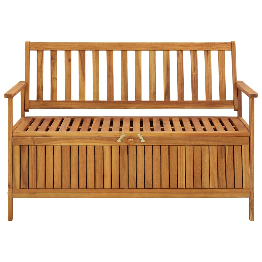 vidaXL Garden Storage Bench 120 cm Solid Acacia Wood