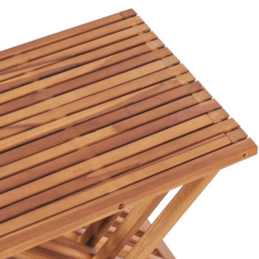 vidaXL Folding Stool 40x32x45 cm Solid Teak Wood