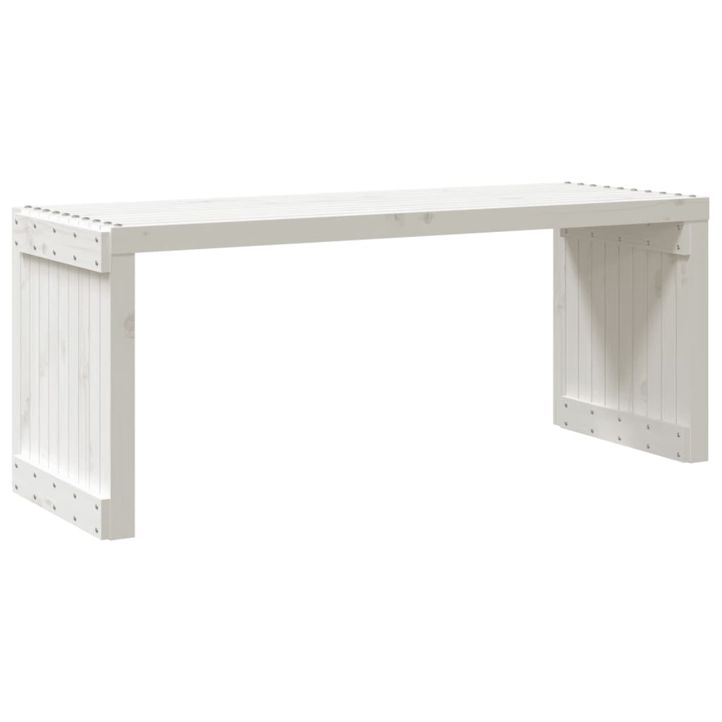 vidaXL Garden Bench Extendable White 212.5x40.5x45 cm Solid Wood Pine