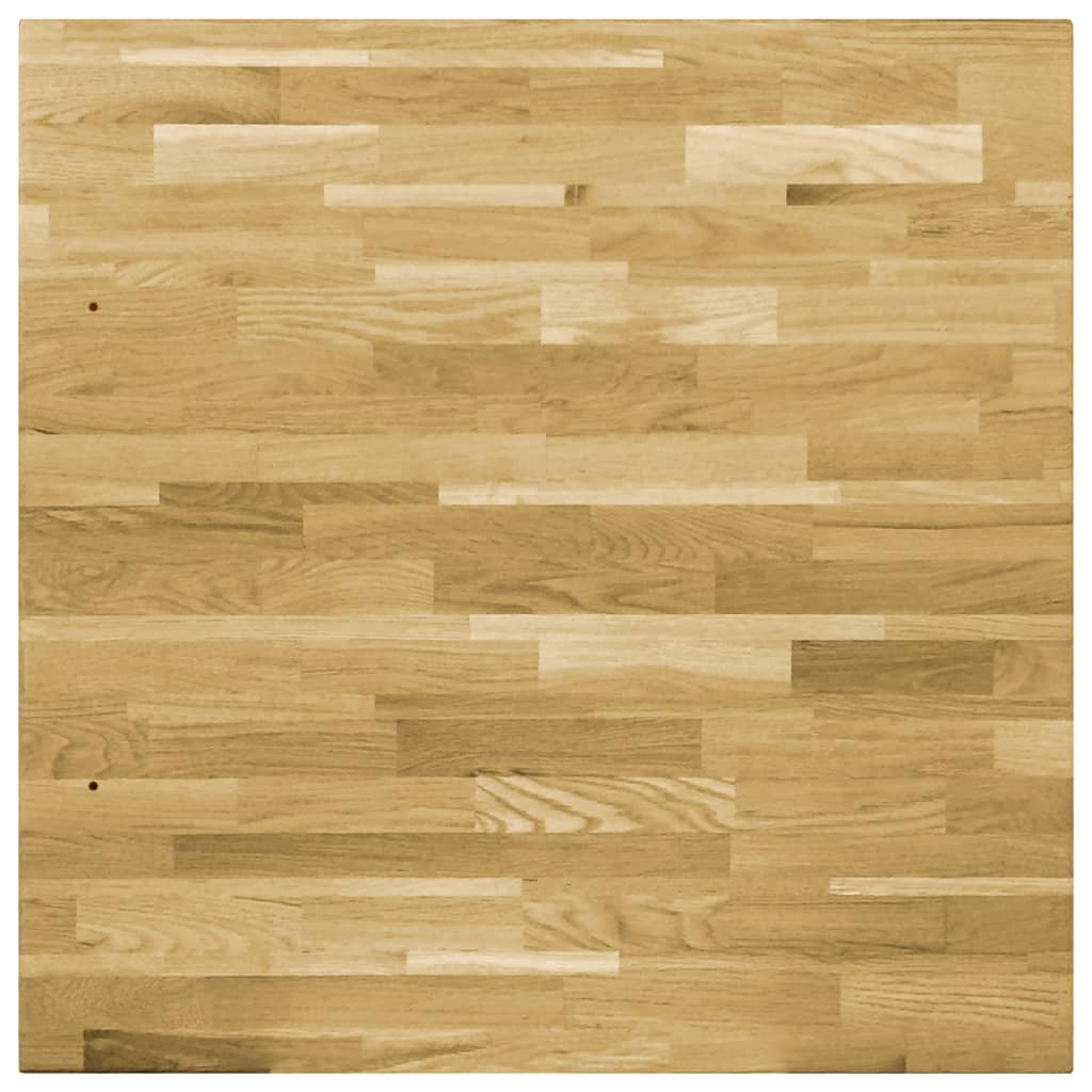 vidaXL Table Top Solid Oak Wood Square 44 mm 80x80 cm