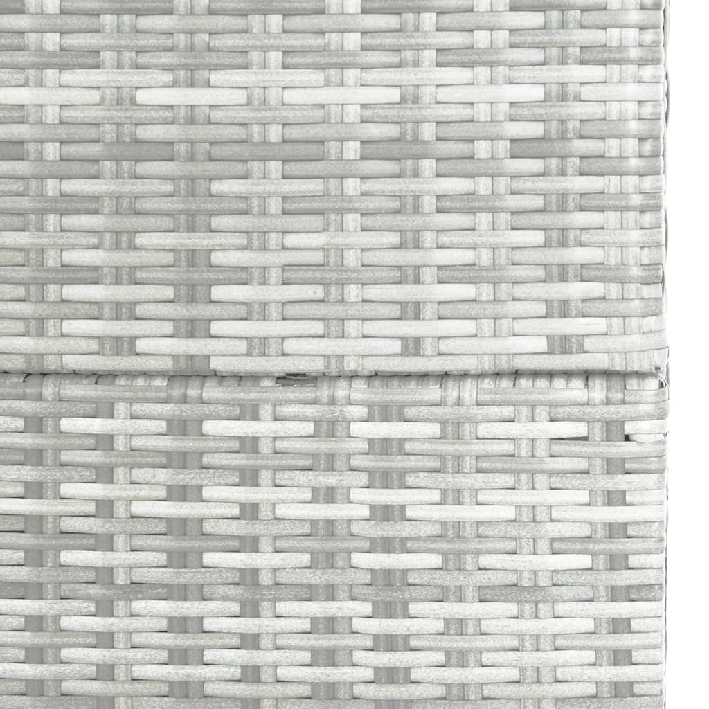 vidaXL Garden Storage Box Light Grey 150x100x100 cm Poly Rattan