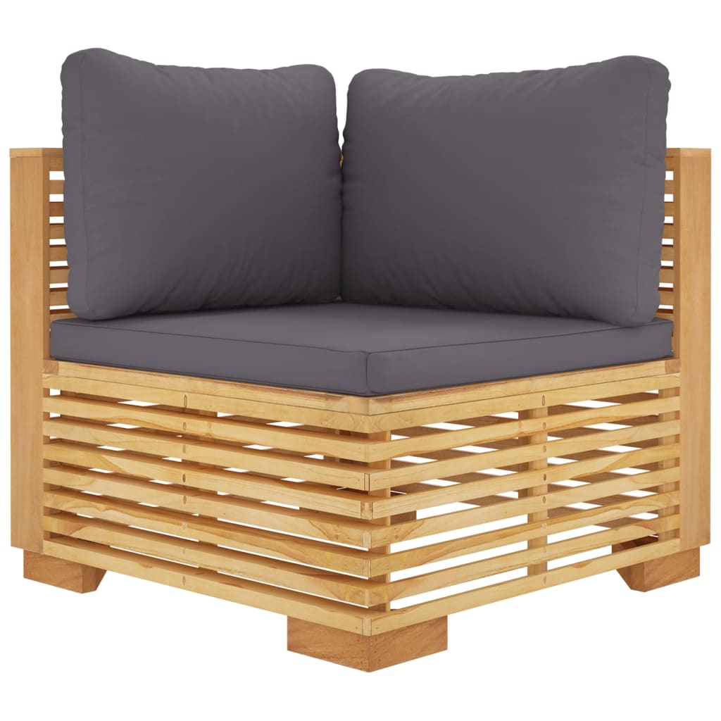 vidaXL 11 Piece Garden Lounge Set with Cushions Solid Teak Wood