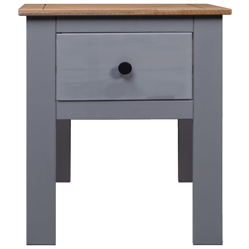 vidaXL Bedside Cabinet Grey 46x40x57 cm Pine Panama Range