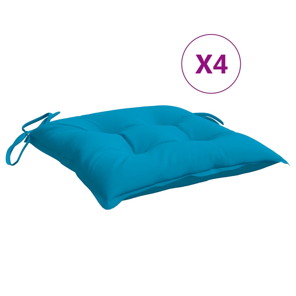 vidaXL Pallet Cushions 4pcs Light Blue 50x50x7 cm Oxford Fabric