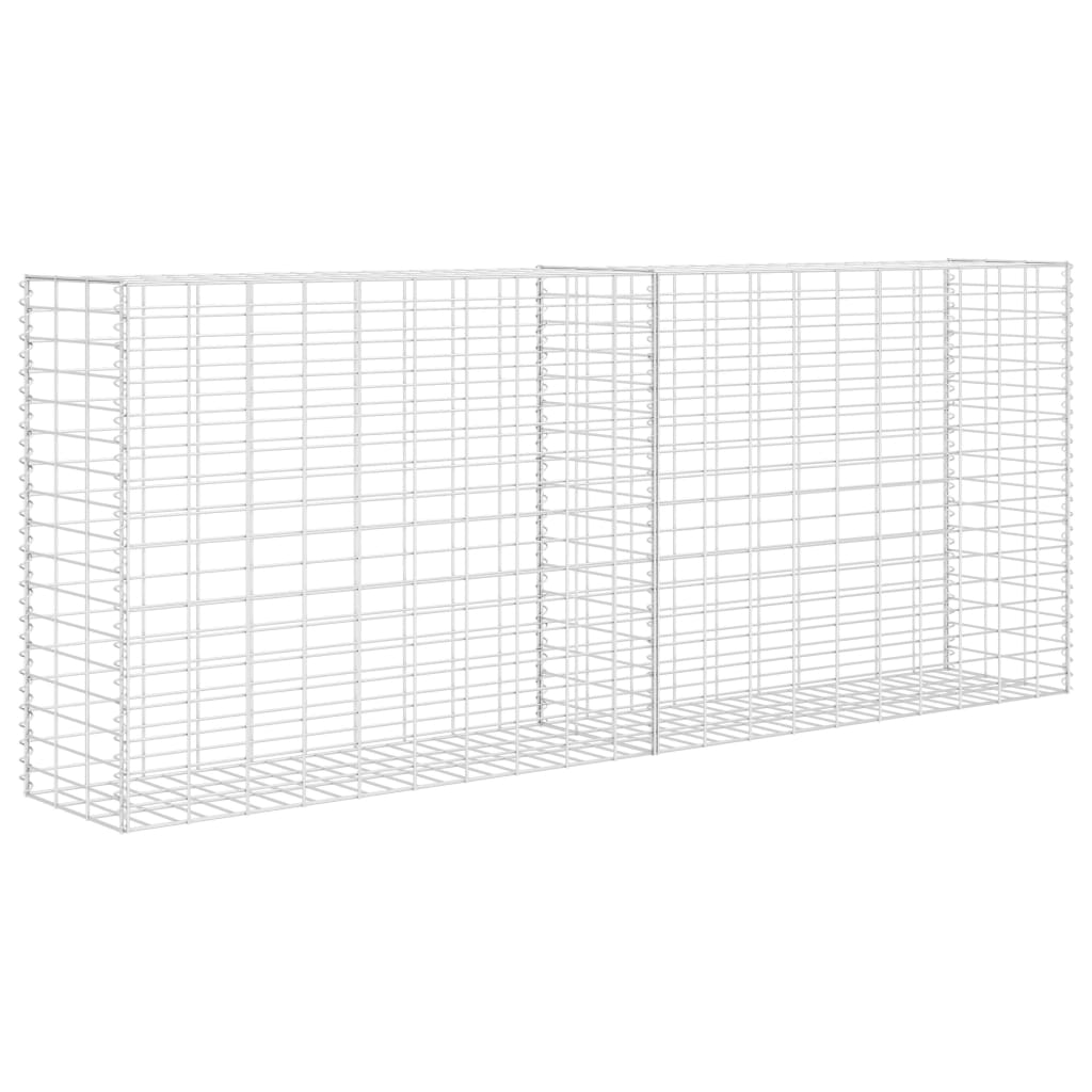 vidaXL Gabion Basket Galvanised Steel 85x30x200 cm