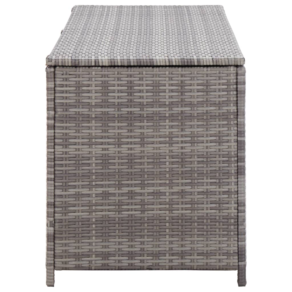 vidaXL Garden Storage Box Grey 120x50x60 cm Poly Rattan