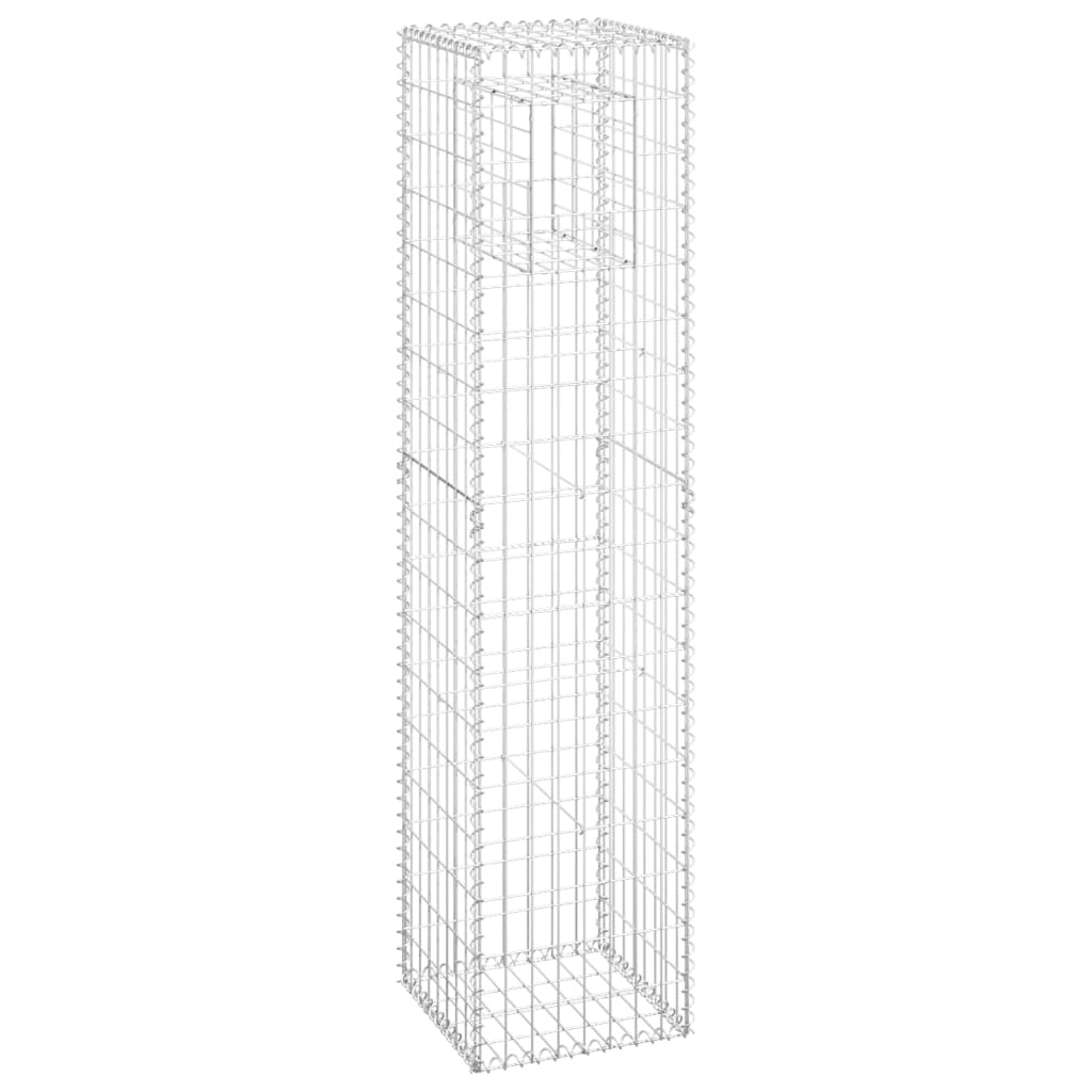 vidaXL Gabion Basket Posts 2 pcs 40x40x180 cm Iron
