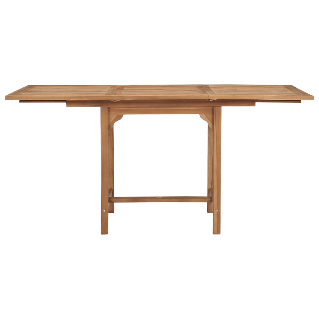 vidaXL Extending Garden Table (110-160)x80x75cm Solid Teak Wood