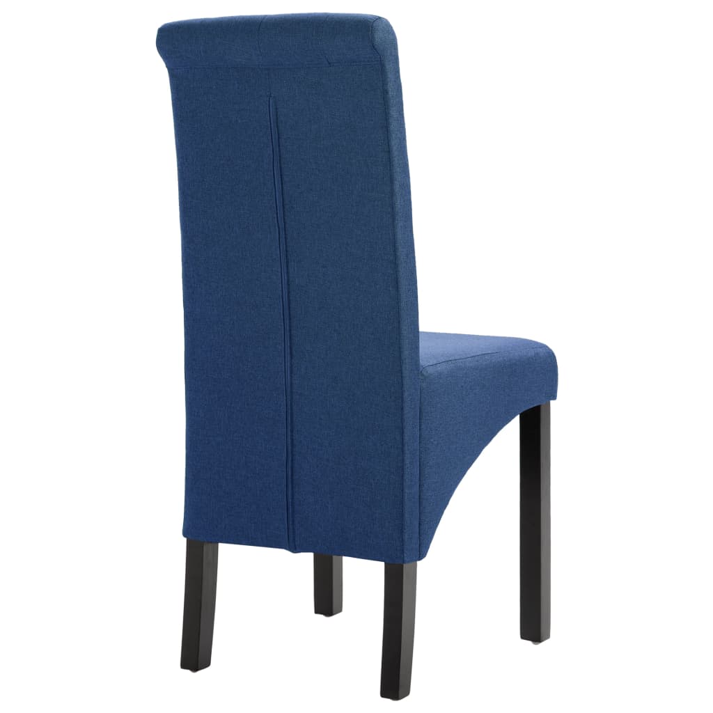 vidaXL Dining Chairs 2 pcs Blue Fabric