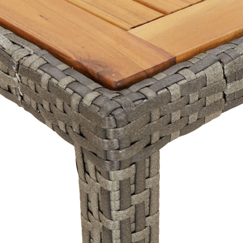 vidaXL 5 Piece Garden Dining Set with Cushions Grey Poly Rattan