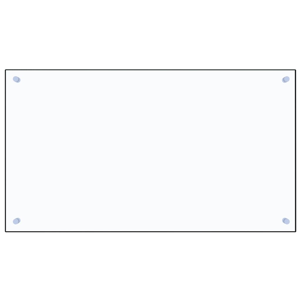vidaXL Kitchen Backsplash Transparent 90 x 50 cm Tempered Glass