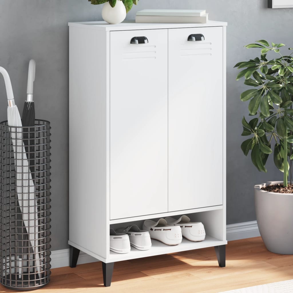 vidaXL Shoe Cabinet VIKEN White Engineered Wood