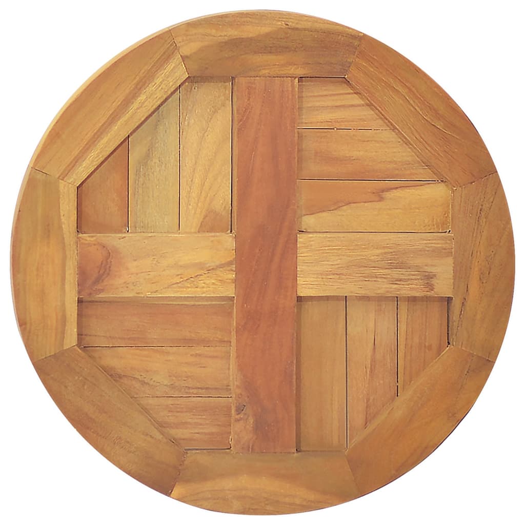 vidaXL Table Top Solid Teak Wood Round 2.5 cm 40 cm