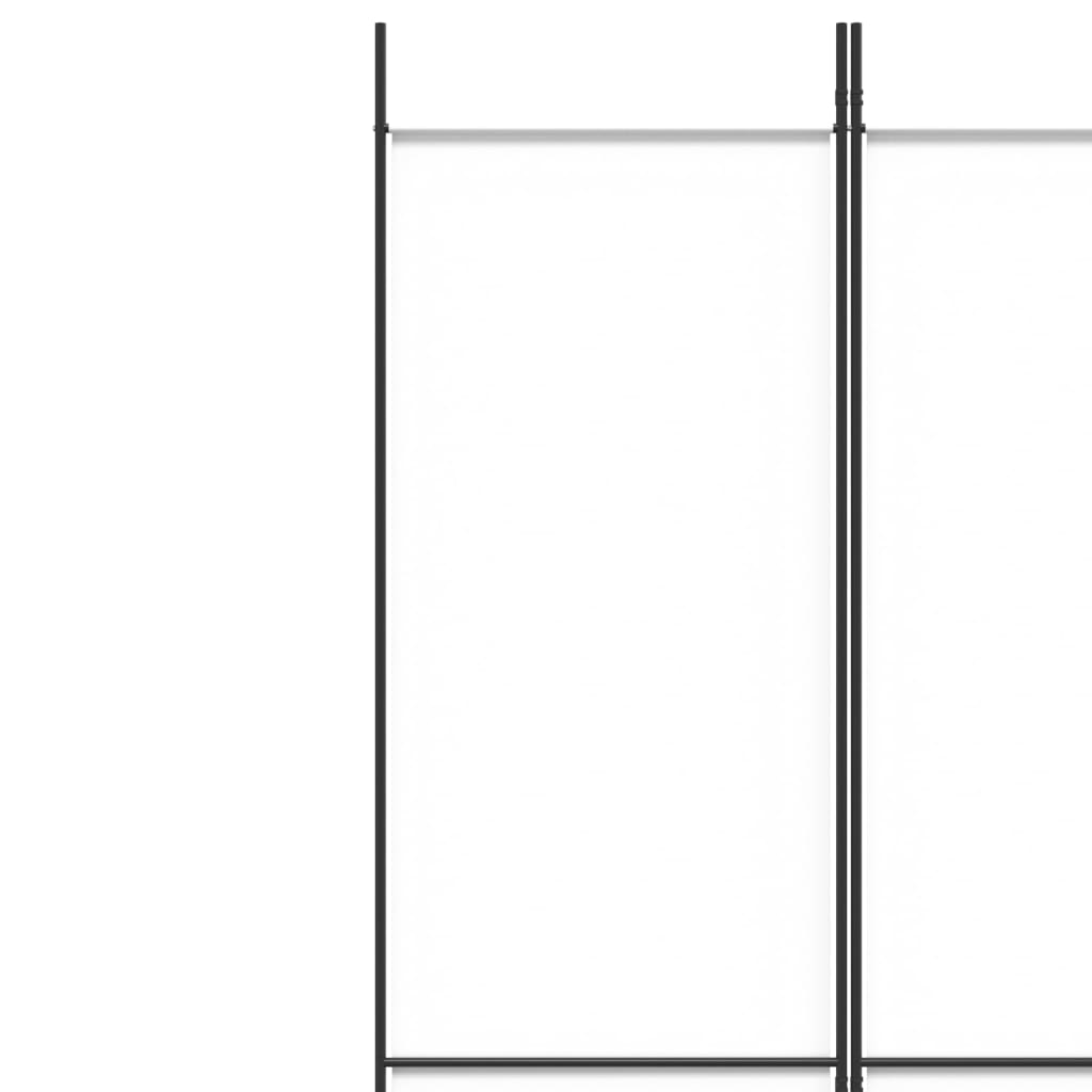 vidaXL 5-Panel Room Divider White 250x220 cm Fabric