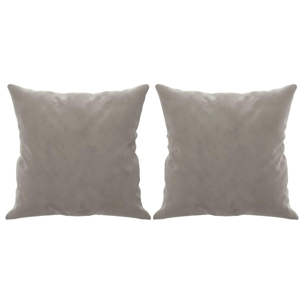 vidaXL 2-Seater Sofa with Pillows&Cushions Light Grey 120 cm Velvet