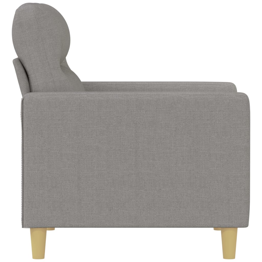 vidaXL Sofa Chair Light Grey 60 cm Fabric