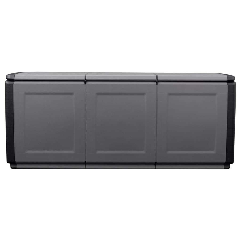 vidaXL Garden Storage Box 138x53x57 cm 330 L Dark Grey and Black