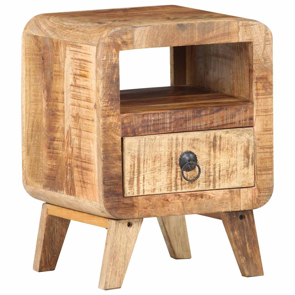 vidaXL Bedside Cabinet 30x30x41 cm Rough Mango Wood