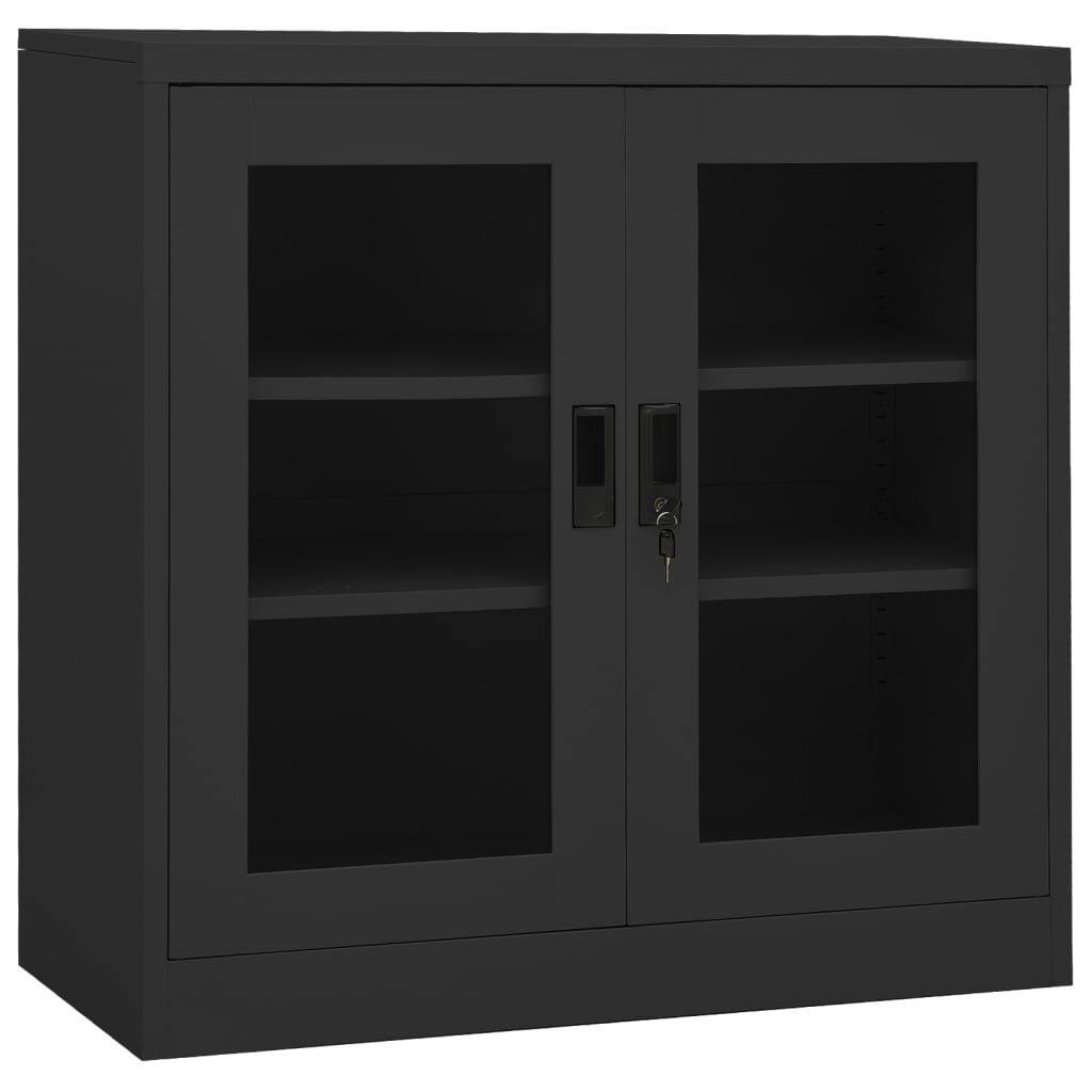 vidaXL Office Cabinet Anthracite 90x40x90 cm Steel