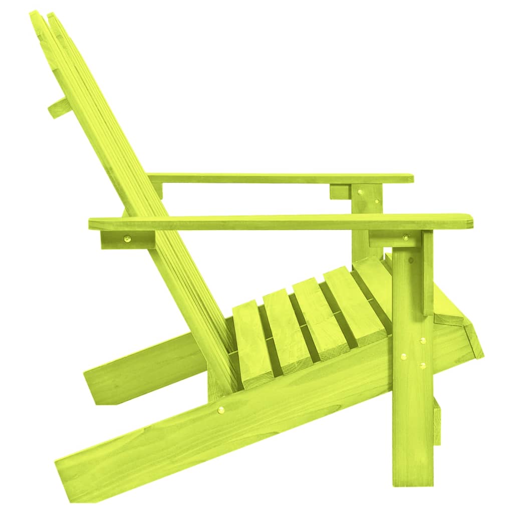 vidaXL 2-Seater Garden Adirondack Chair Solid Fir Wood Green