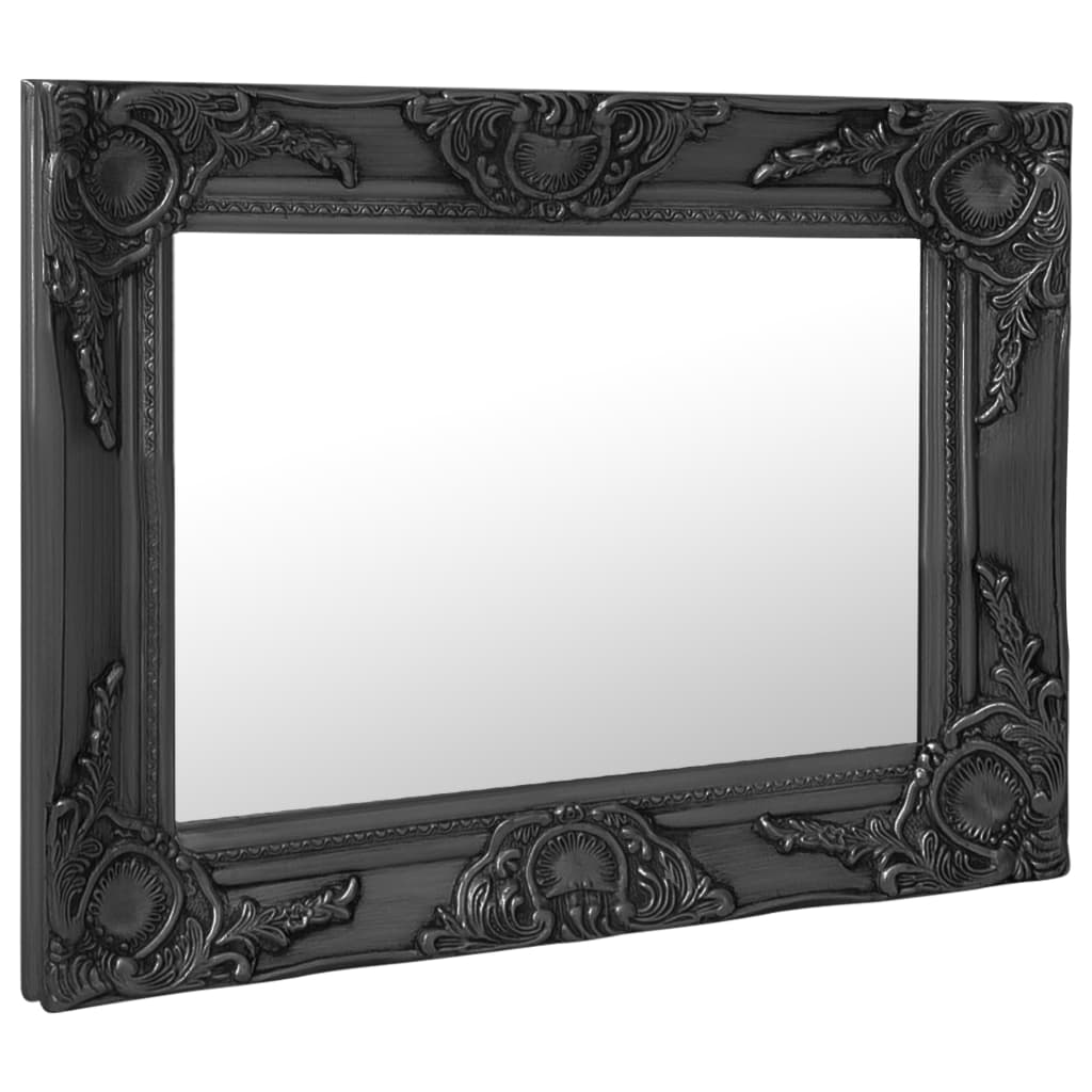vidaXL Wall Mirror Baroque Style 50x40 cm Black