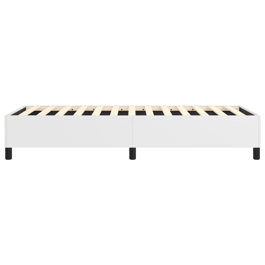 vidaXL Box Spring Bed Frame White 100x190 cm Twin Faux Leather