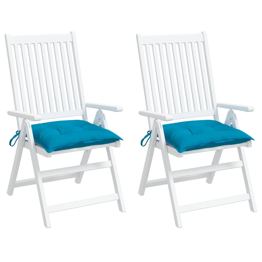 vidaXL Chair Cushions 2 pcs Light Blue 40x40x7 cm Oxford Fabric