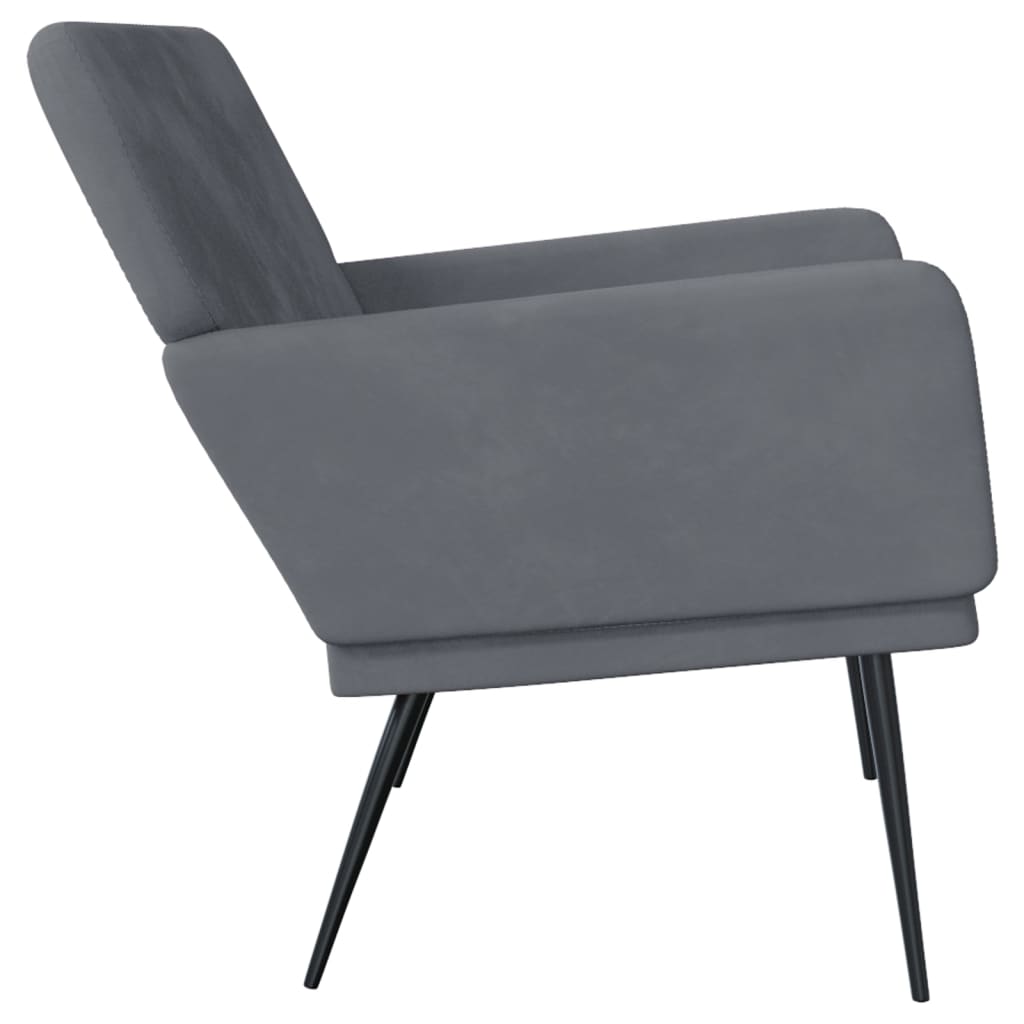 vidaXL Bench Dark Grey 108x79x79 cm Velvet