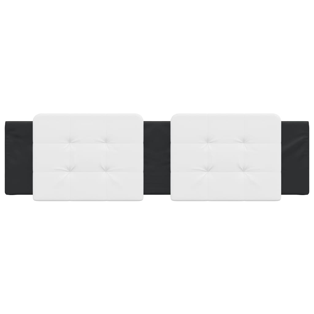 vidaXL Headboard Cushion White and Black 183 cm Faux Leather