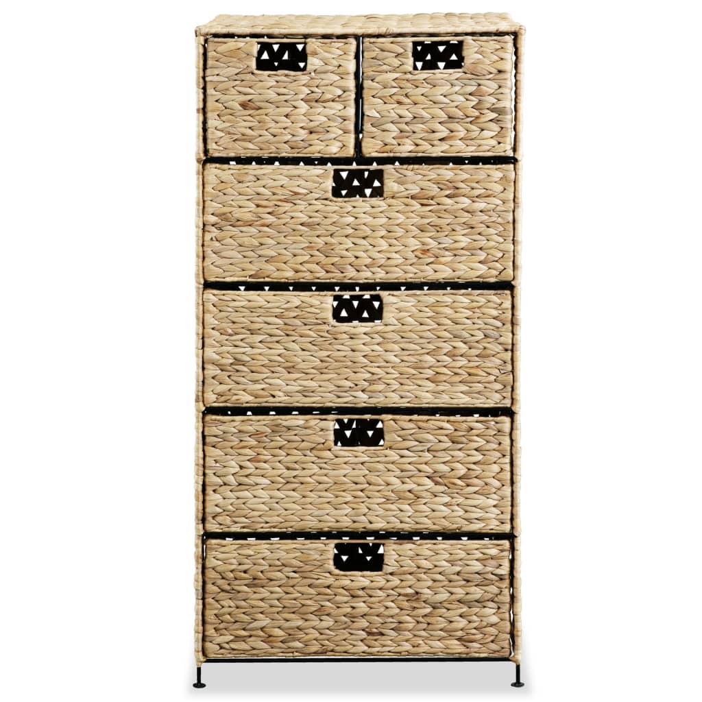 vidaXL Storage Unit with 6 Baskets 47x37x100 cm Water Hyacinth