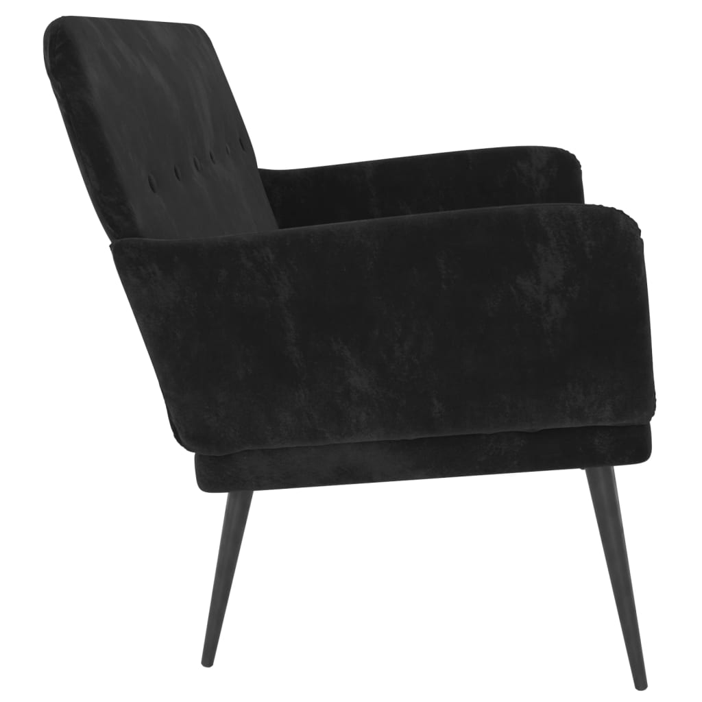 vidaXL Bench Black 108x79x79 cm Velvet