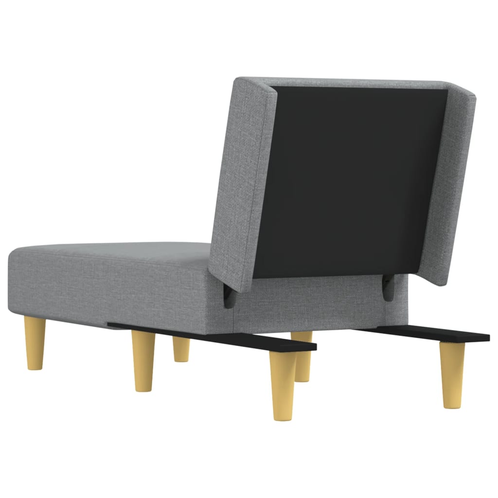 vidaXL Chaise Longue Light Grey Fabric