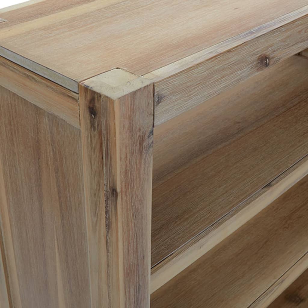 vidaXL 3-Tier Bookcase 80x30x80 cm Solid Wood Acacia