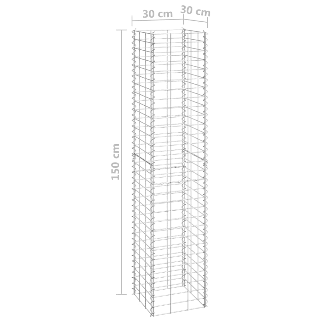 vidaXL Gabion Raised Beds 3 pcs 30x30x150 cm Iron