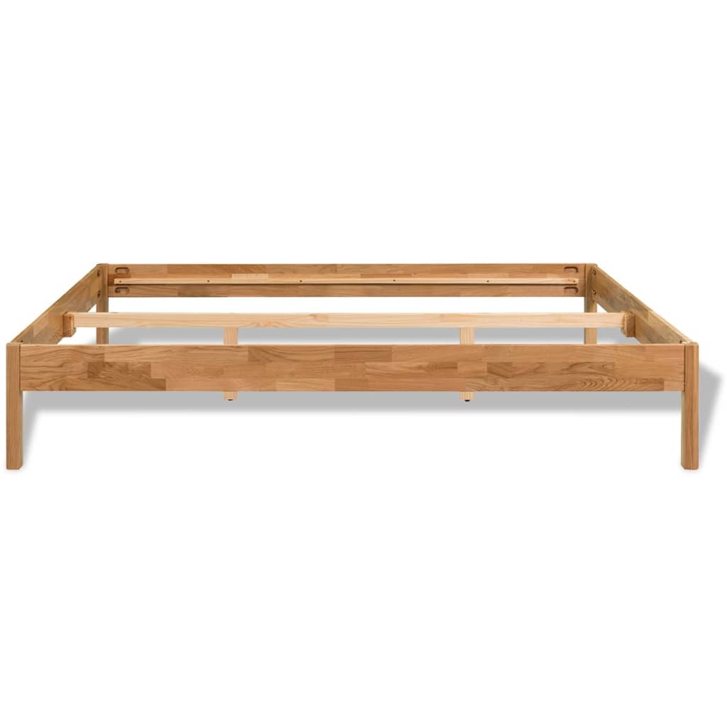vidaXL Bed Frame Solid Oak Wood 152x203 cm