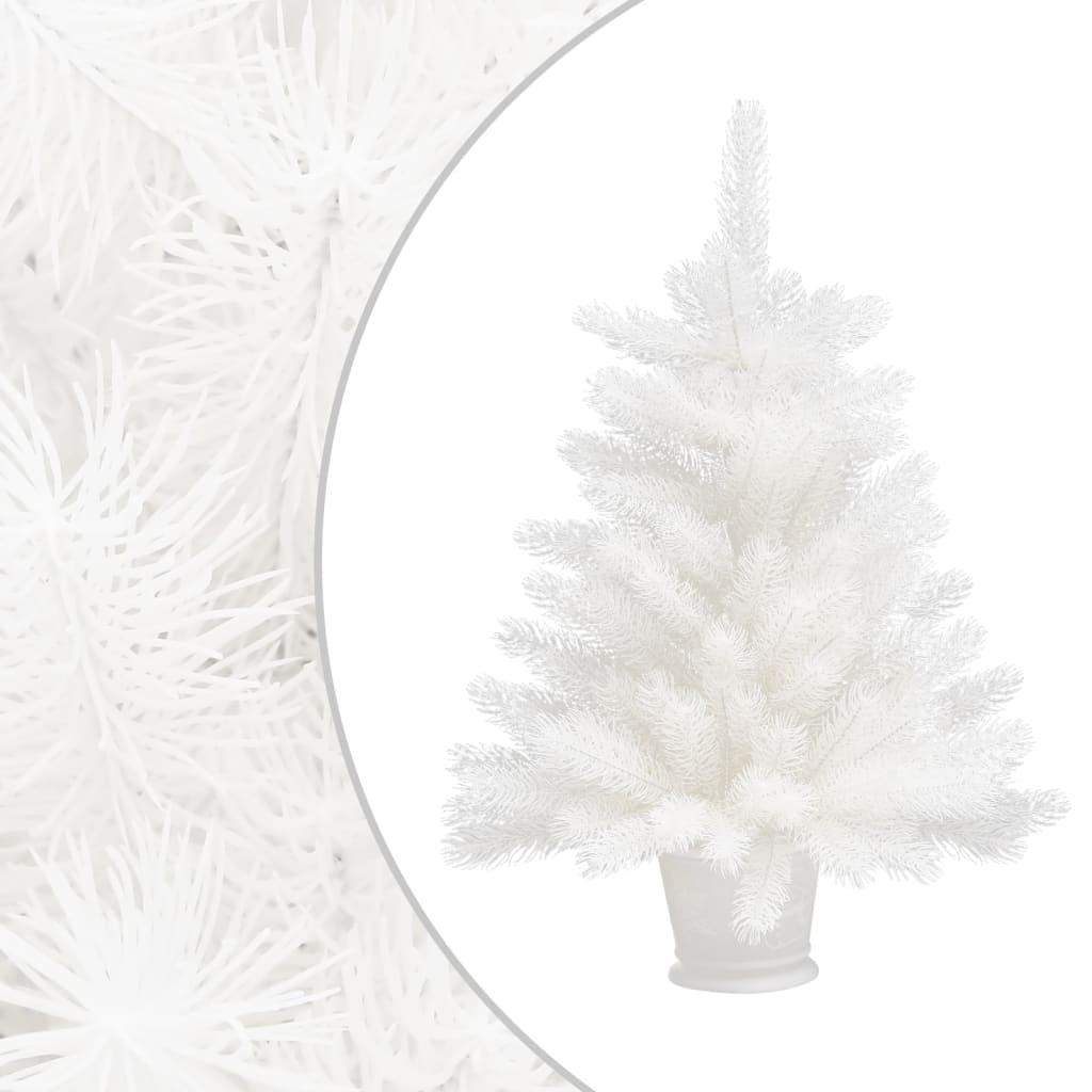 vidaXL Artificial Pre-lit Christmas Tree with Ball Set White 65 cm