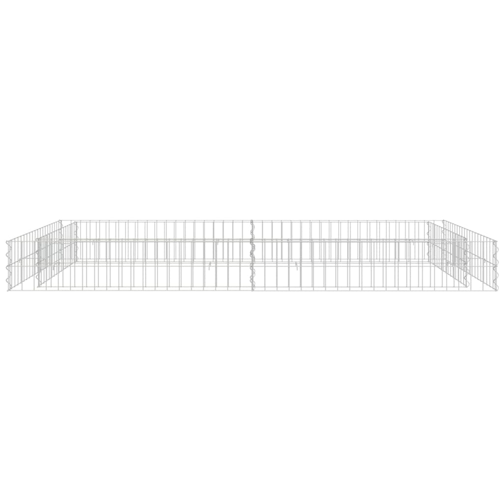vidaXL Gabion Raised Bed Galvanised Steel 200x100x20 cm