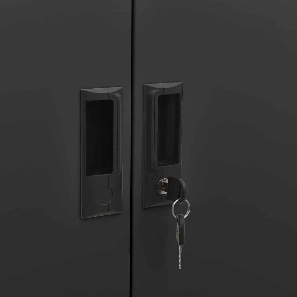 vidaXL Office Cabinet Anthracite 90x40x180 cm Steel