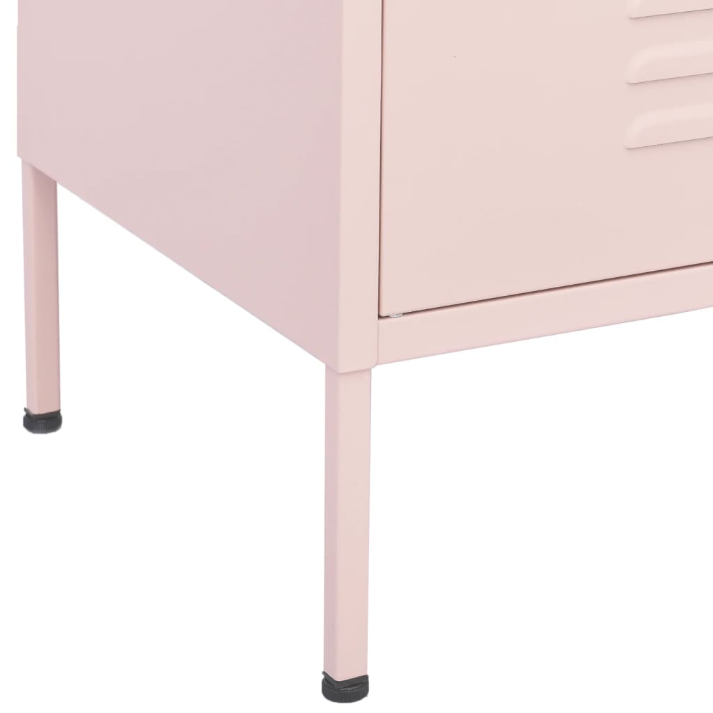 vidaXL Storage Cabinet Pink 80x35x101.5 cm Steel