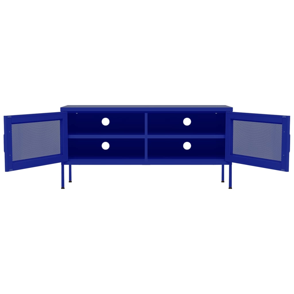 vidaXL TV Cabinet Navy Blue 105x35x50 cm Steel