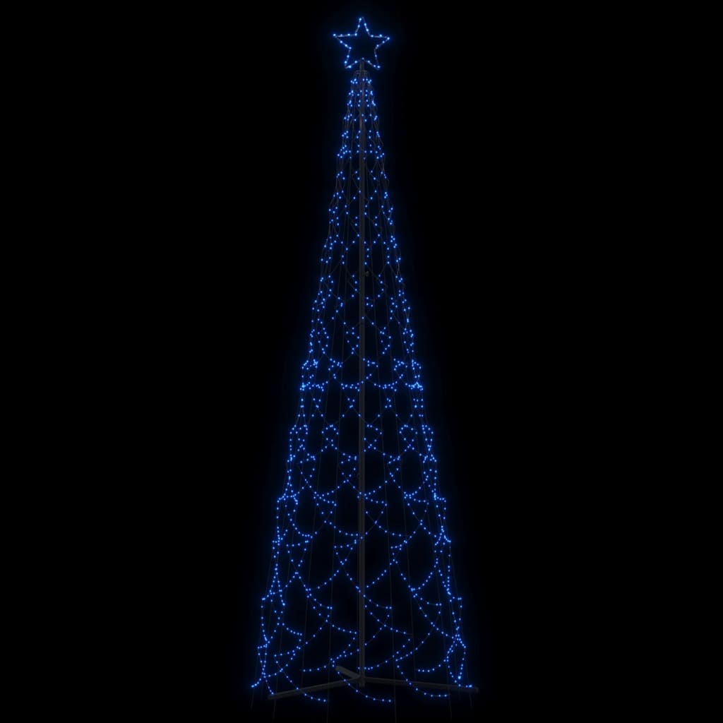 vidaXL Christmas Cone Tree Blue 500 LEDs 100x300 cm